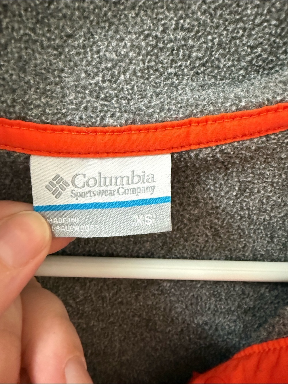 Columbia Gray Fleece Pullover with Orange Trim Clemson XS - Picture 2 of 8
